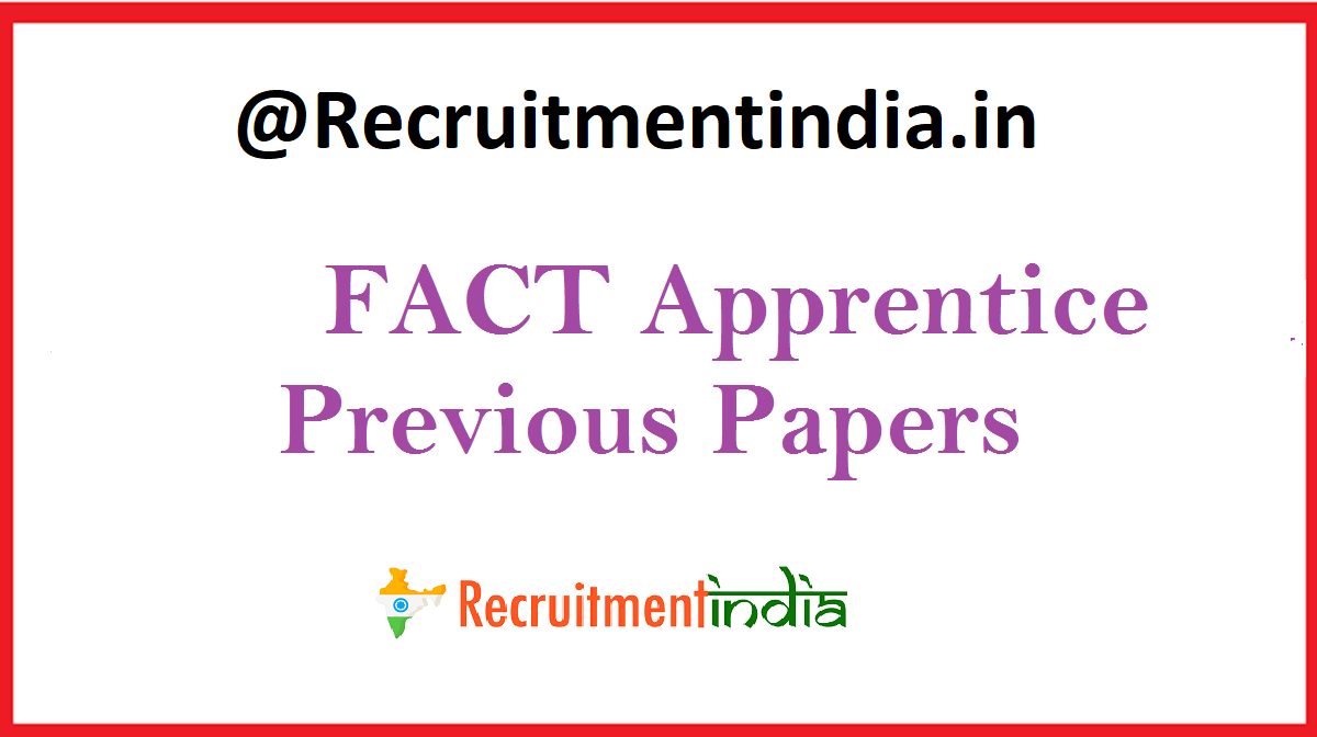 FACT Apprentice Previous Papers