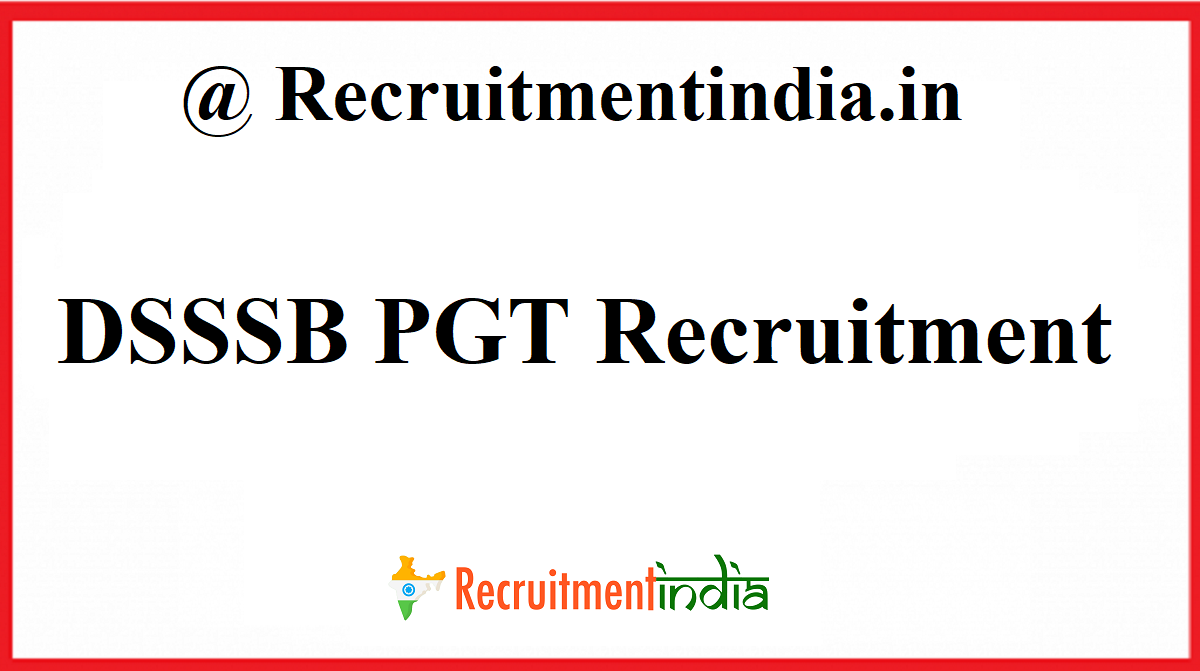 DSSSB PGT Recruitment