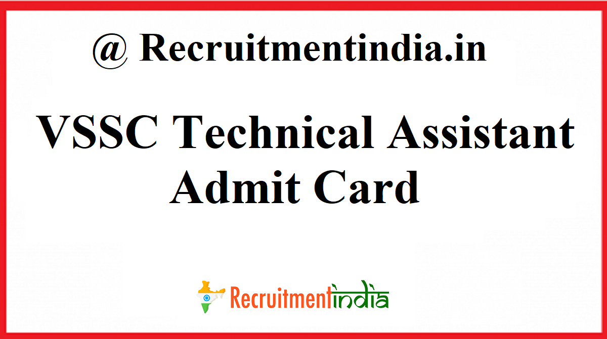 VSSC Technical Assistant Admit Card