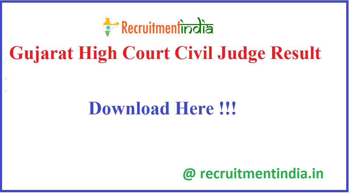 Gujarat High Court Civil Judge Result 