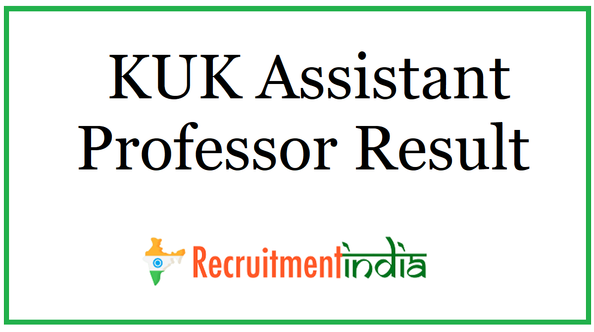 KUK Assistant Professor Result