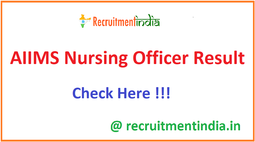 AIIMS Nursing Officer Result