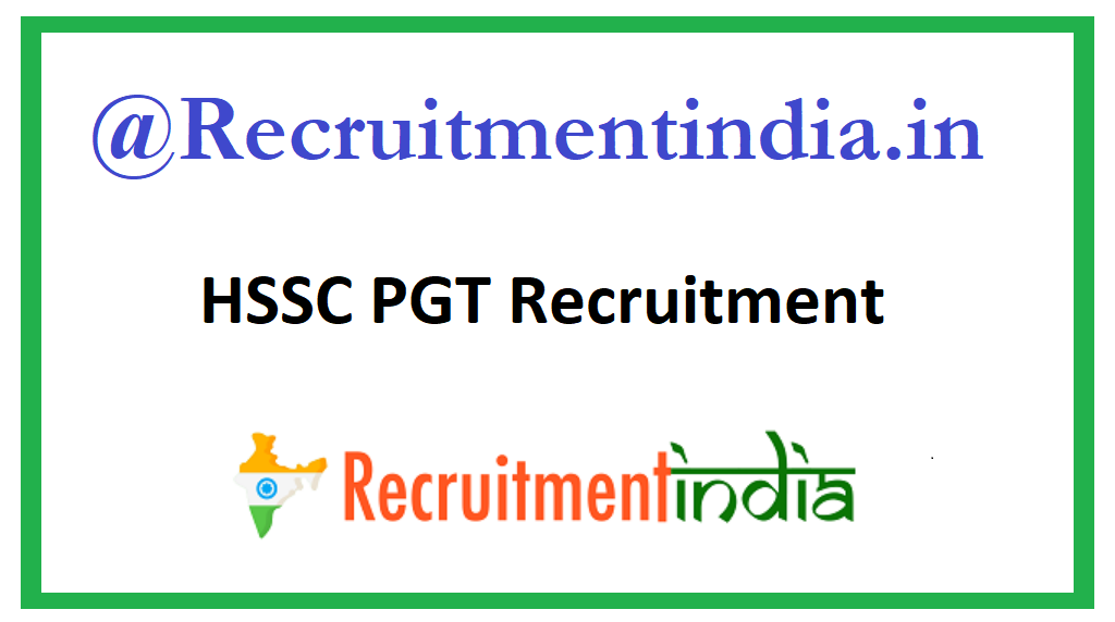 HSSC PGT Recruitment