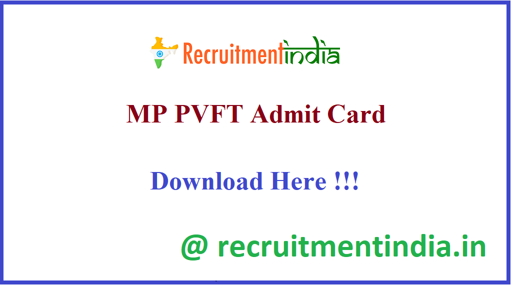 MP PVFT Admit Card 