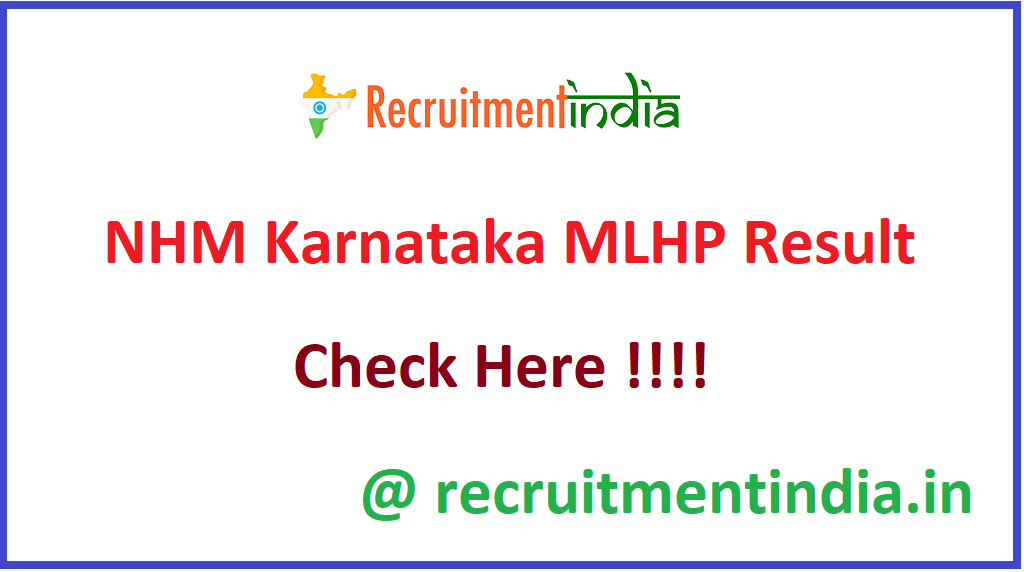 NHM Karnataka MLHP Result