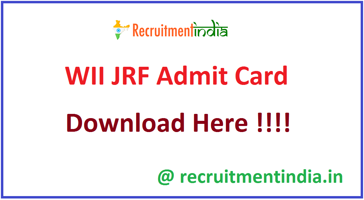 WII JRF Admit Card