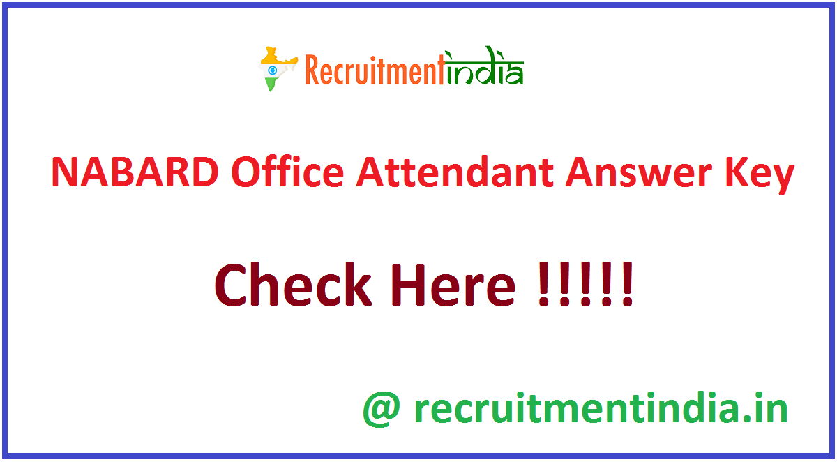 NABARD Office Attendant Answer Key