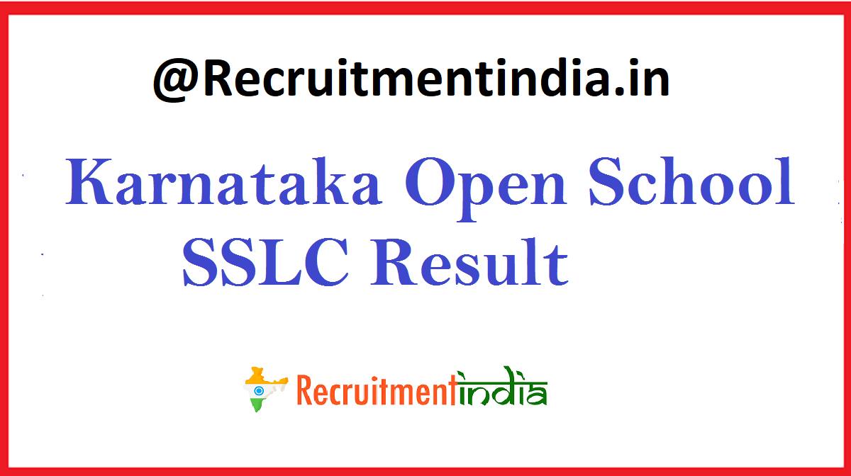 Karnataka Open School SSLC Result