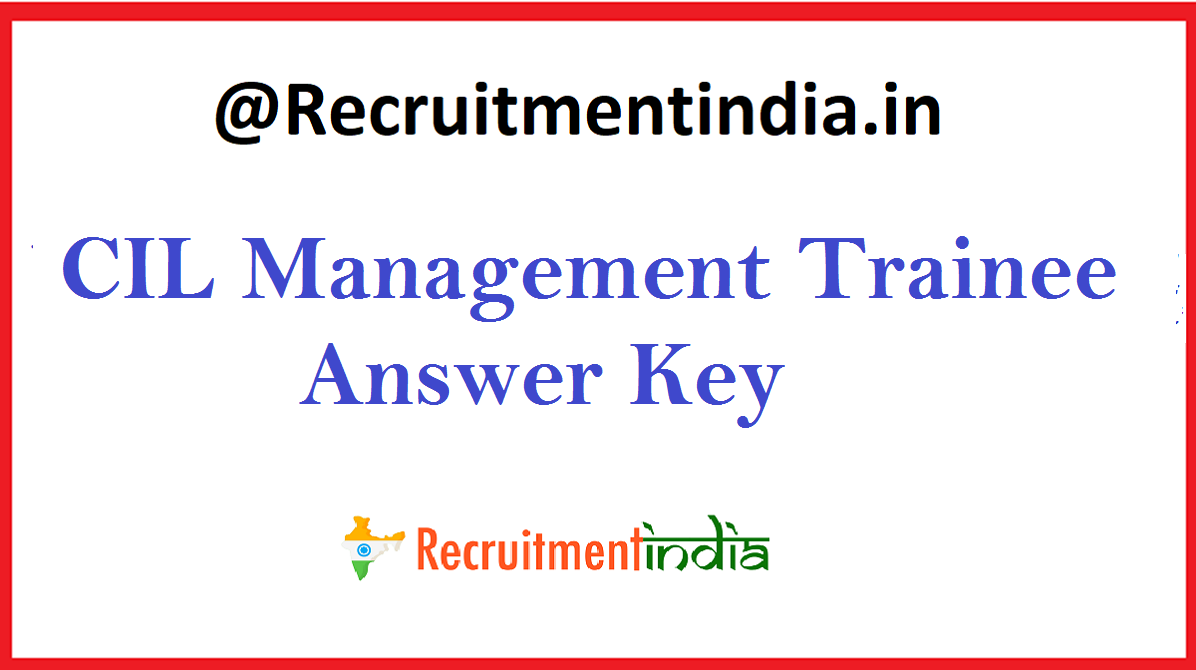 CIL Management Trainee Answer Key 