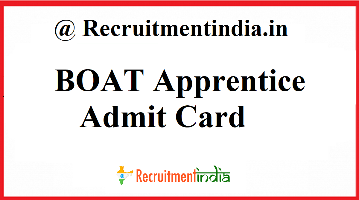 BOAT Apprentice Admit Card