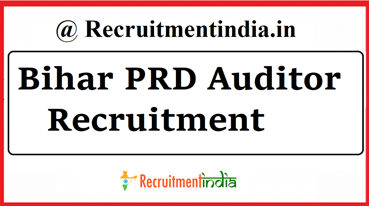 Bihar PRD Auditor Recruitment