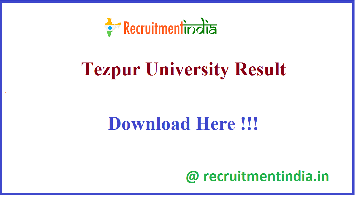 Tezpur University Result 