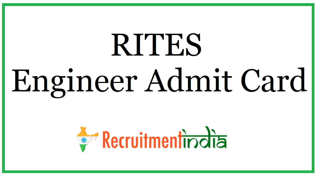 RITES Engineer Admit Card
