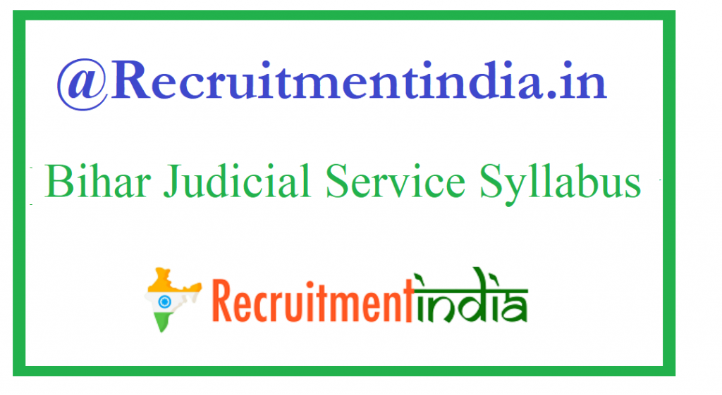 Bihar Judicial Service Syllabus