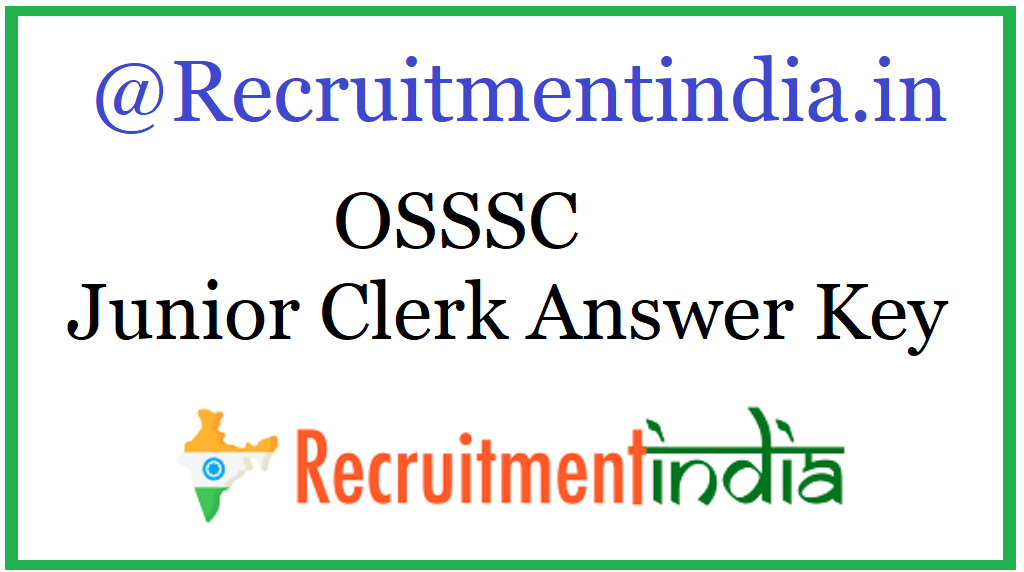 OSSSC Junior Clerk Answer Key