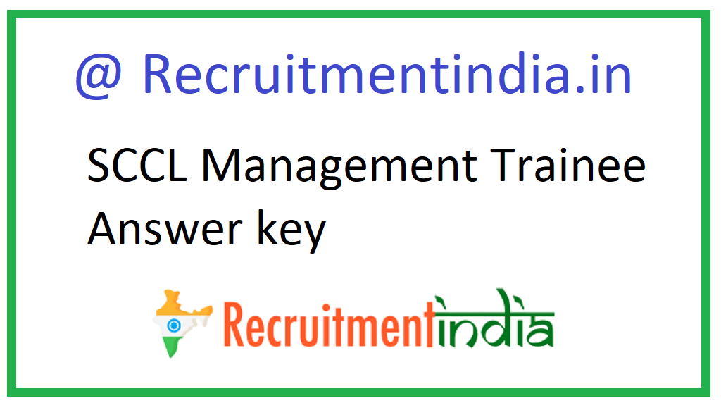 SCCL Management Trainee Answer key