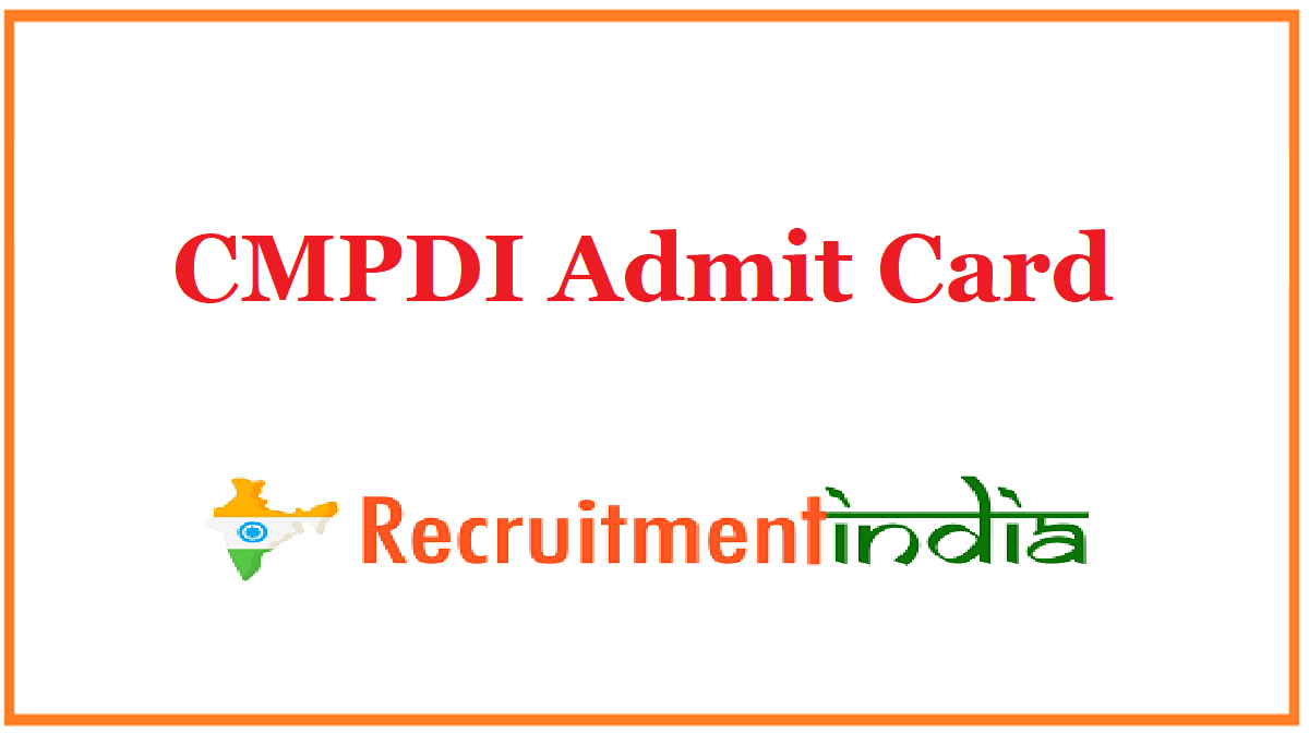 CMPDI Admit Card 