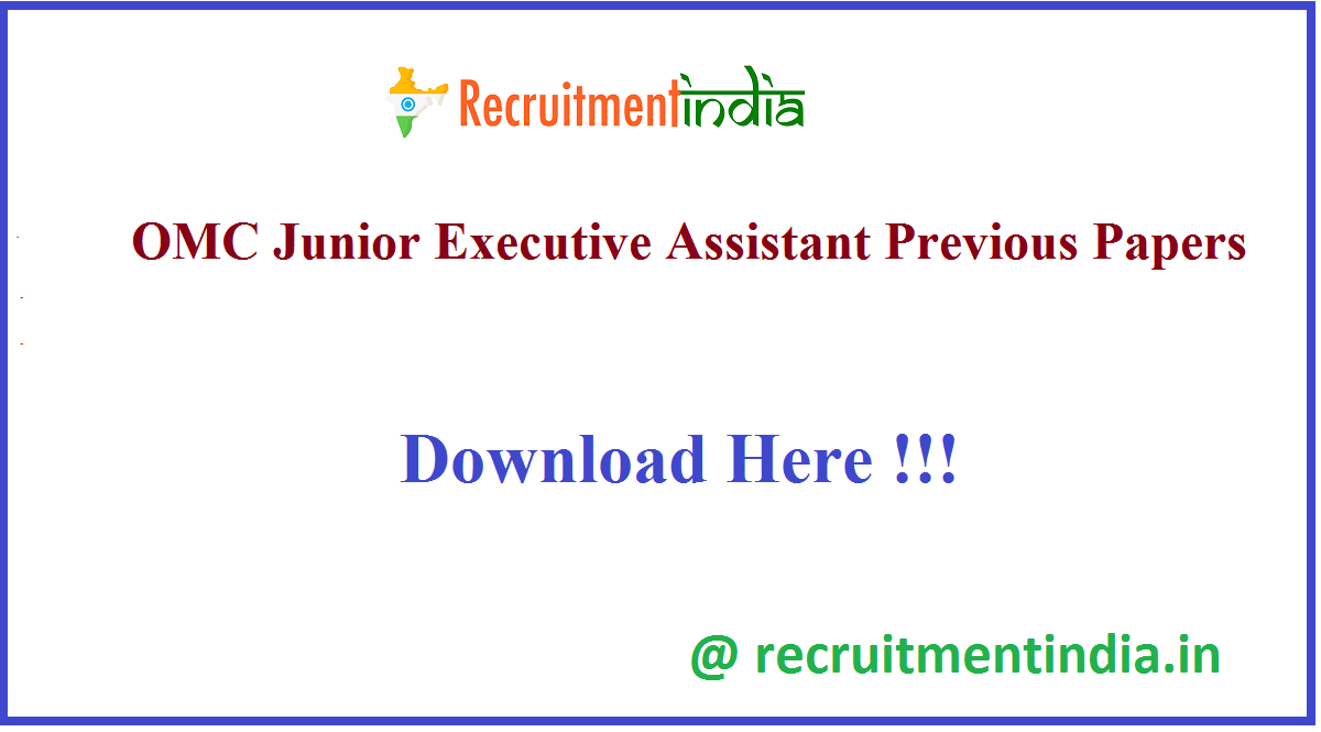 OMC Junior Executive Assistant Previous Papers 