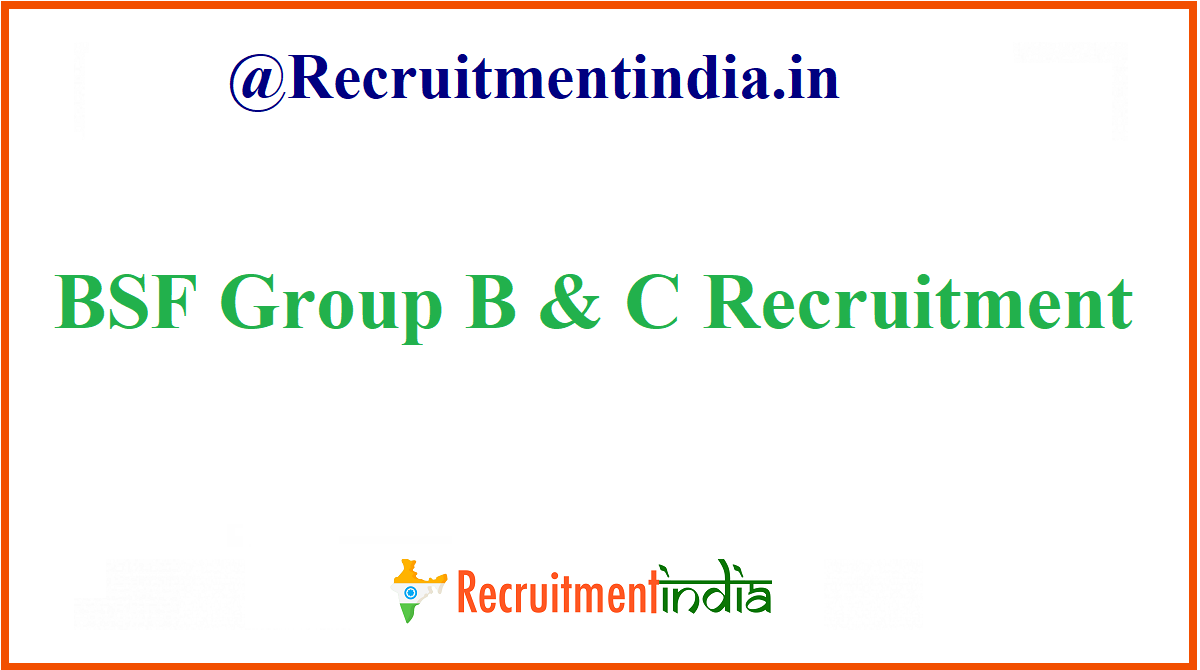 BSF Group B & C Recruitment