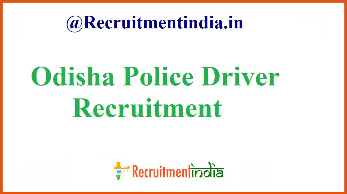 Odisha Police Driver Recruitment