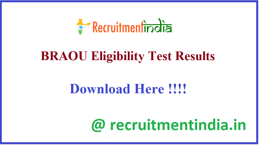 BRAOU Eligibility Test Results 