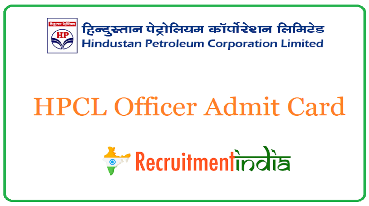 HPCL Officer Admit Card