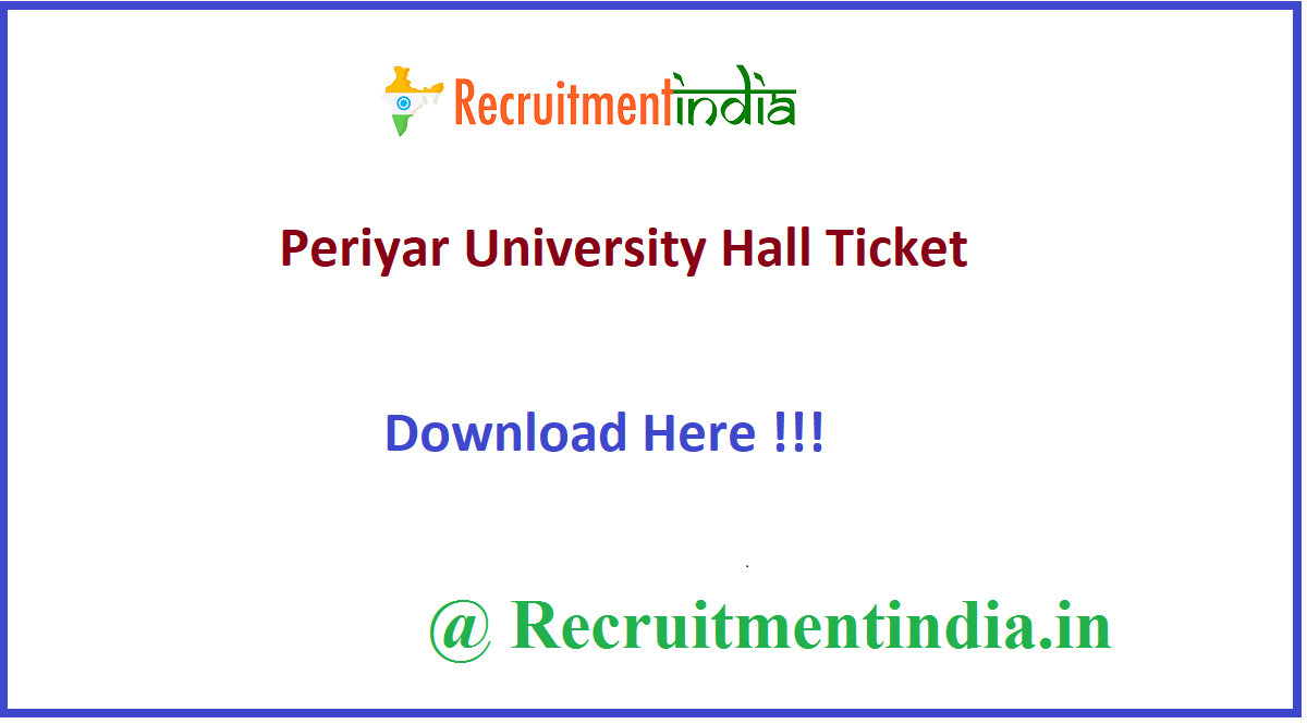 Periyar University Hall Ticket