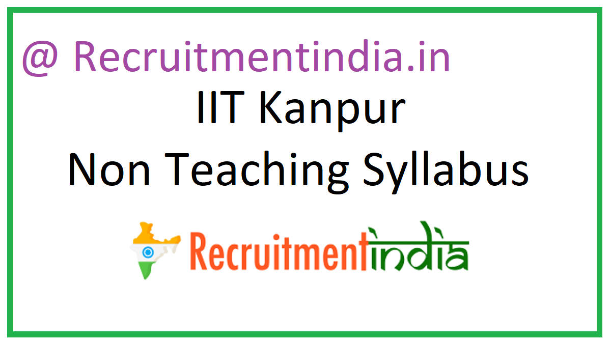 IIT Kanpur Non Teaching Syllabus