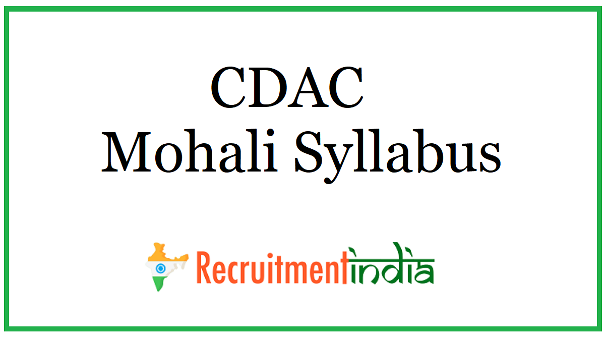 CDAC Mohali Syllabus