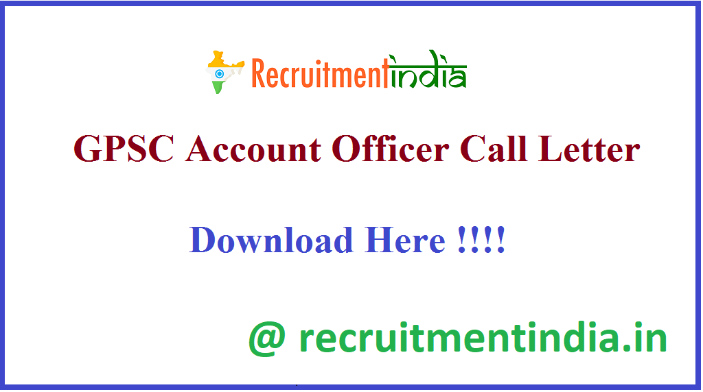 GPSC Account Officer Call Letter 