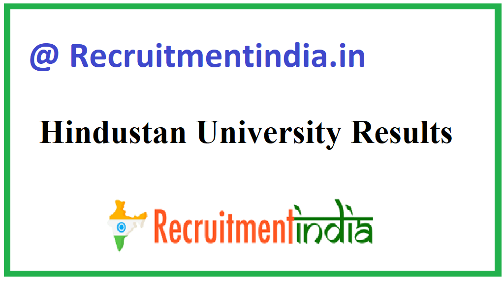 Hindustan University Results