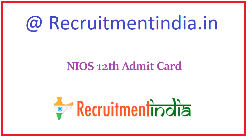 NIOS 12th Admit Card