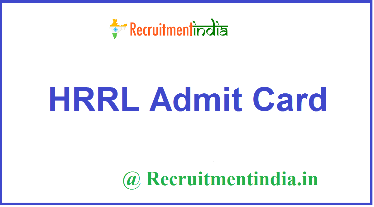 HRRL Admit Card 