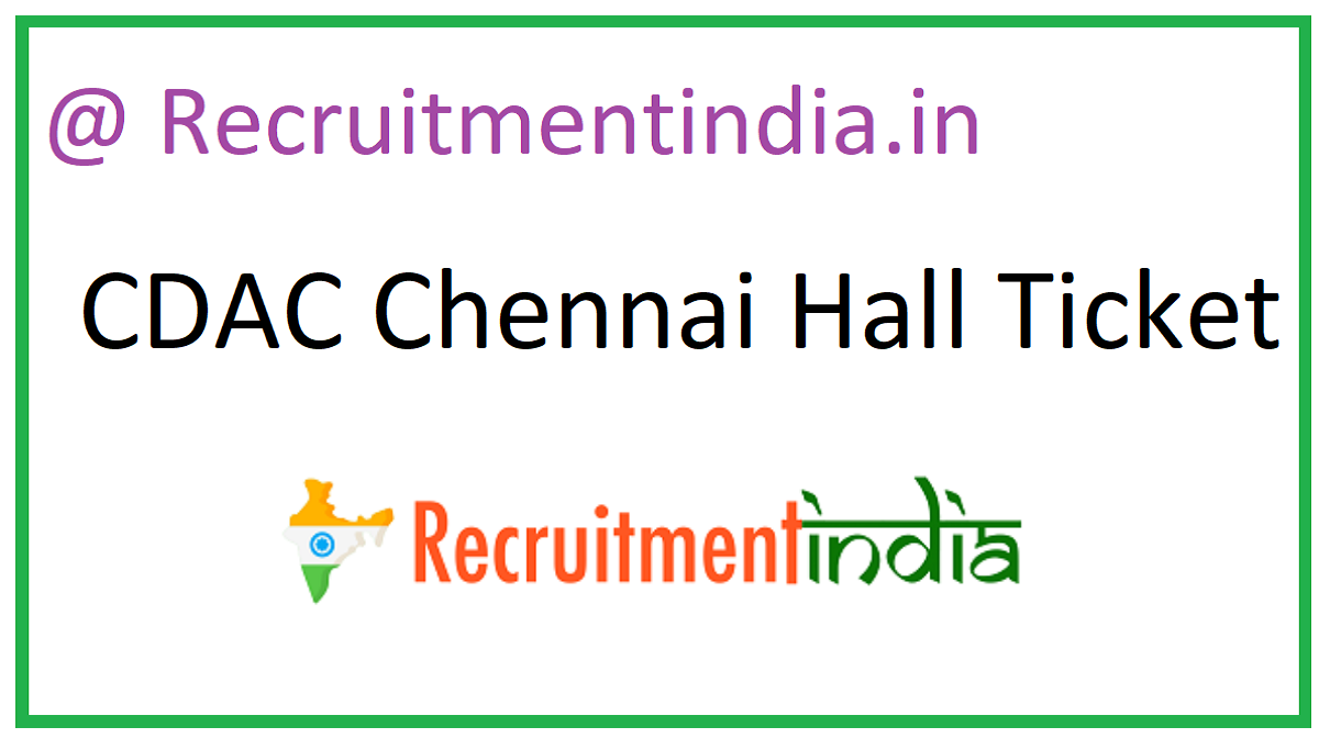 CDAC Chennai Hall Ticket