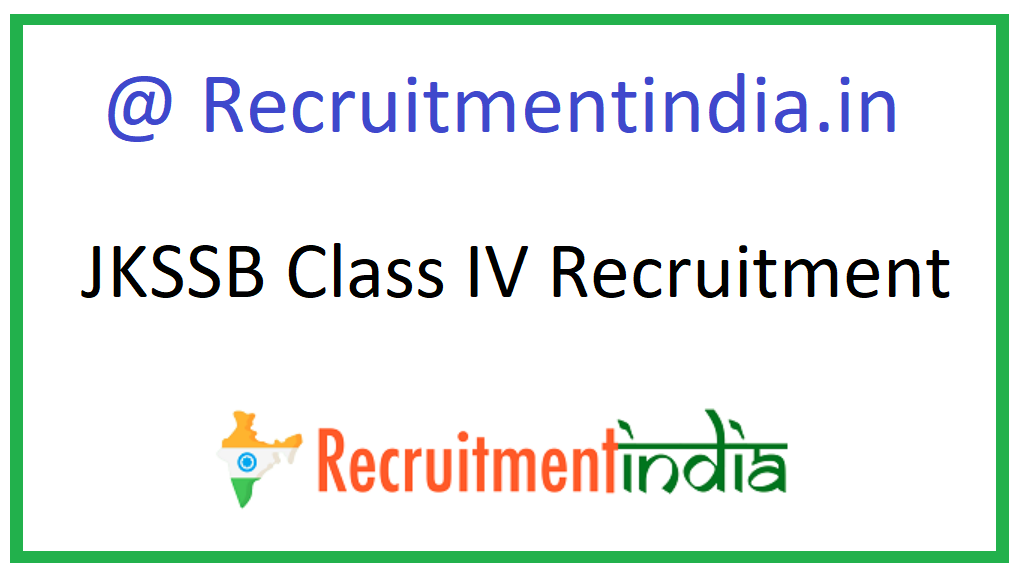 JKSSB Class IV Recruitment