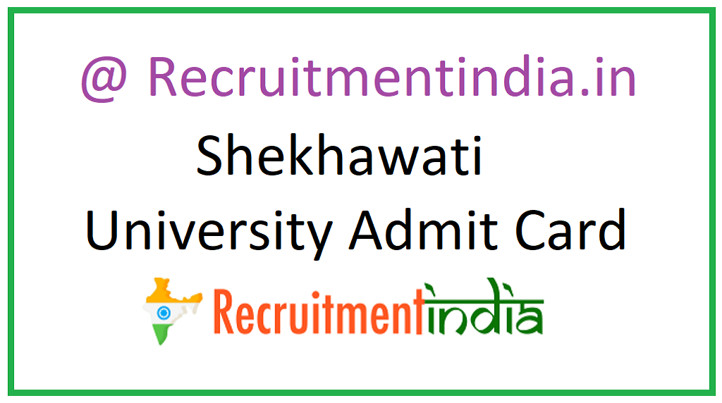 Shekhawati University Admit Card
