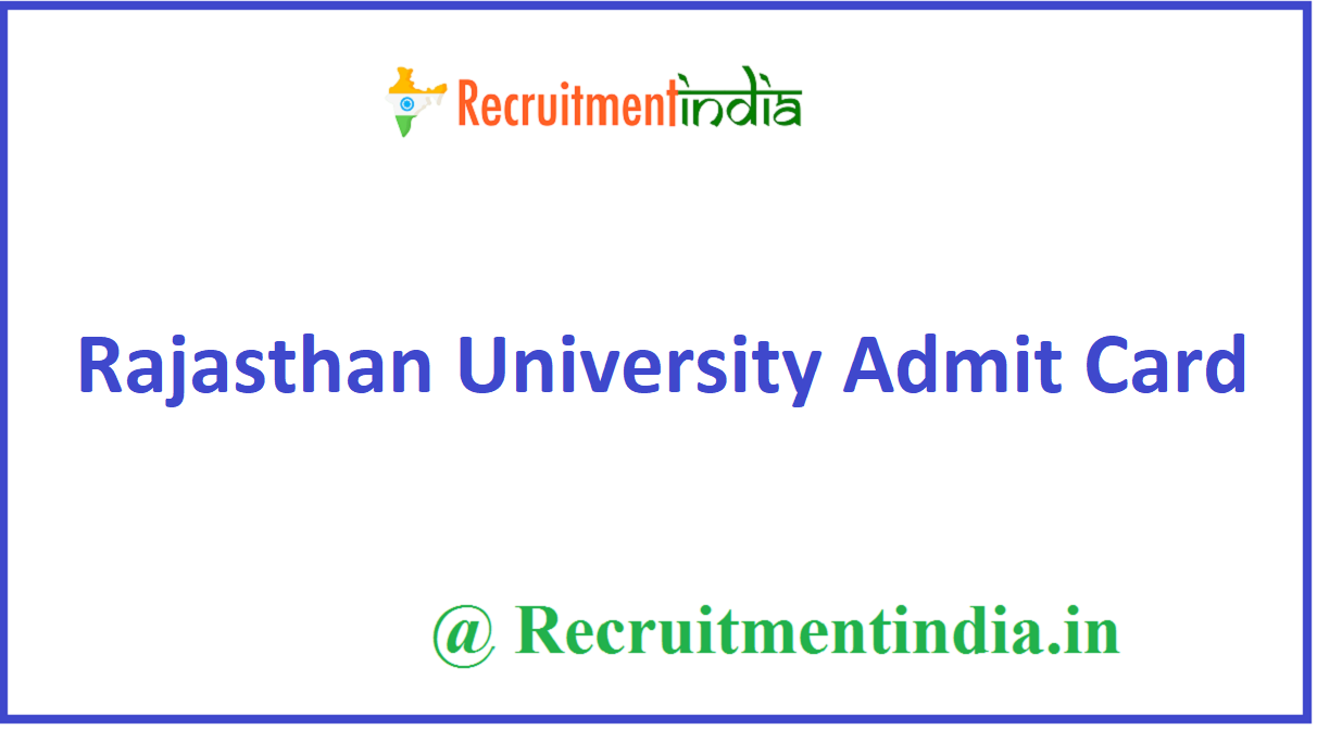 Rajasthan University Admit Card 