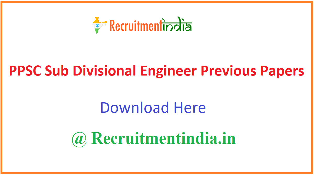 PPSC Sub Divisional Engineer Previous Papers