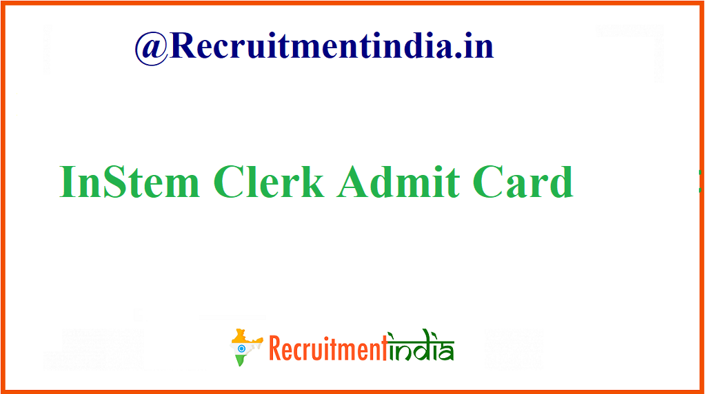 InStem Clerk Admit Card