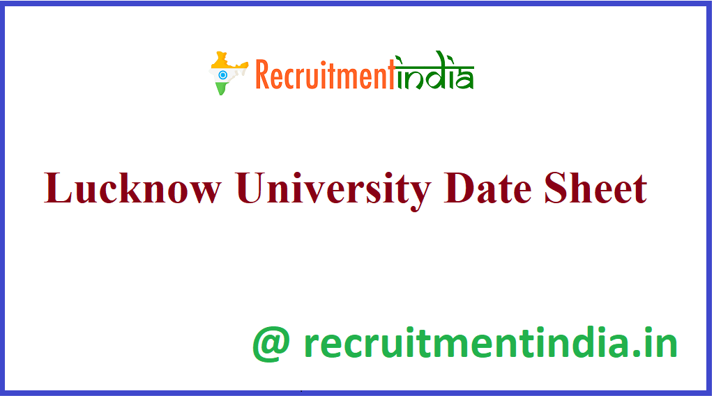 Lucknow University Date Sheet