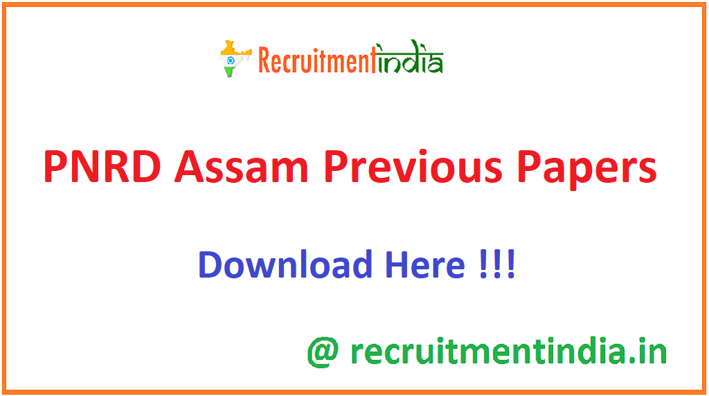 PNRD Assam Previous Papers 