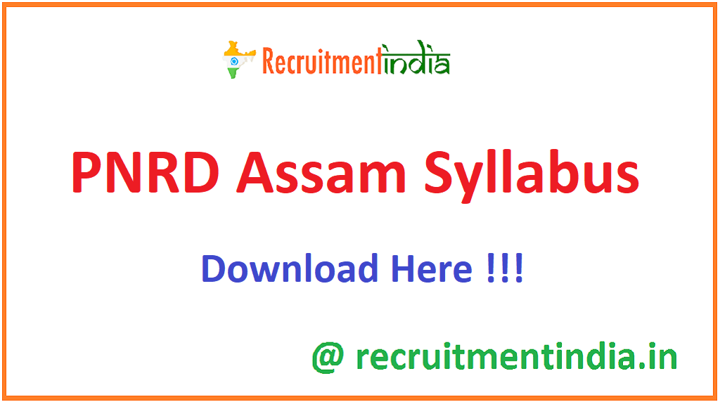 PNRD Assam Syllabus 