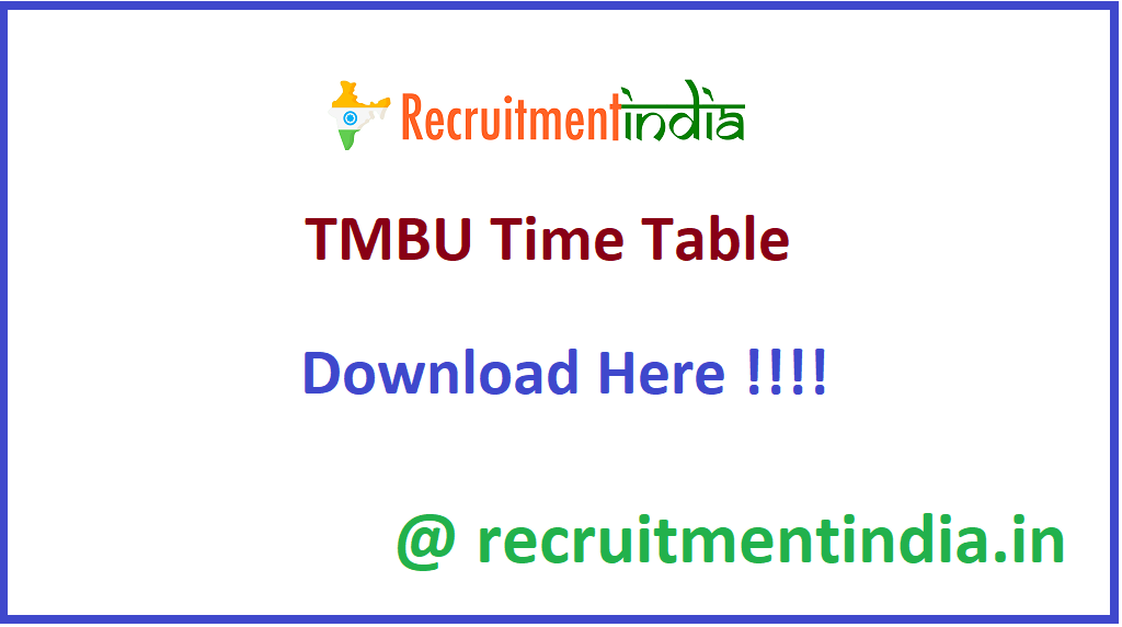 TMBU Time Table 