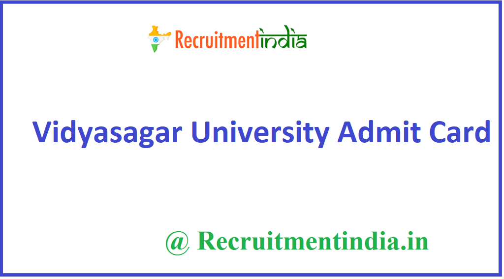 Vidyasagar University Admit Card 