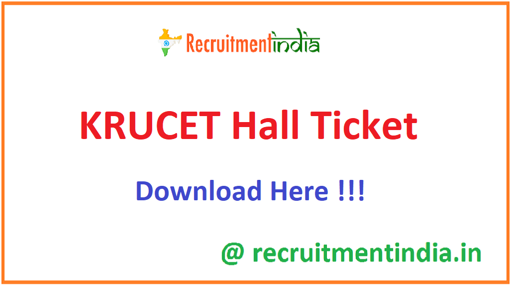 KRUCET Hall Ticket