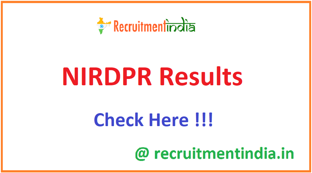 NIRDPR Results