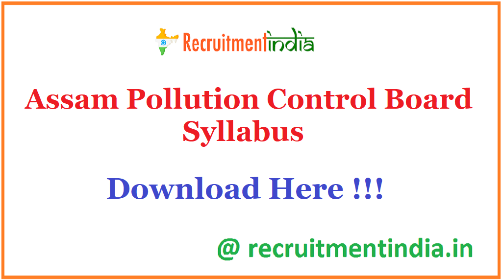 Assam Pollution Control Board Syllabus