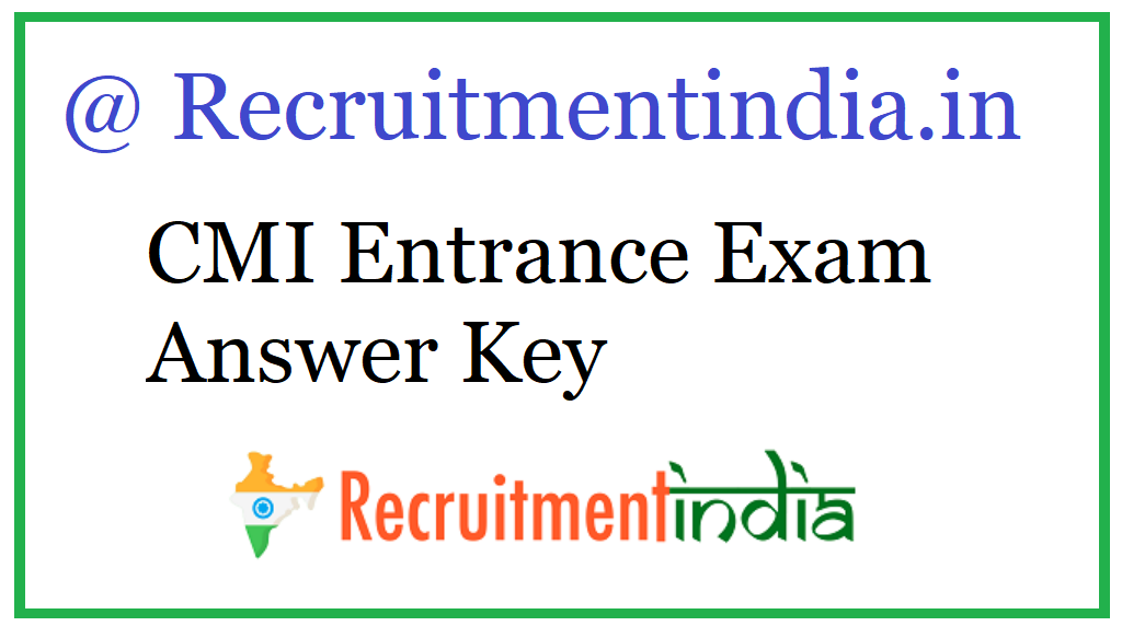 CMI Entrance Exam Answer Key