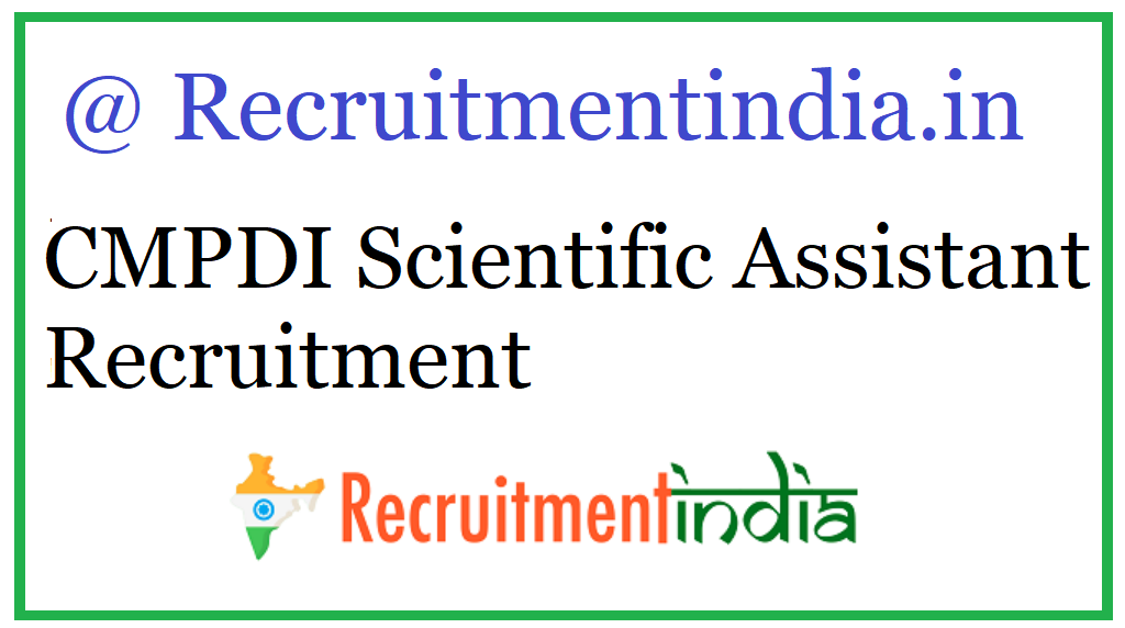 CMPDI Scientific Assistant Recruitment 