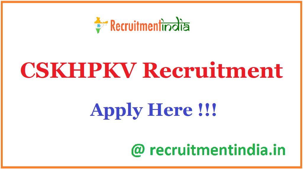 CSKHPKV Recruitment 